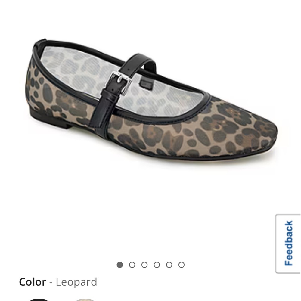 Esprit Women's Black and Brown Leopard Flats